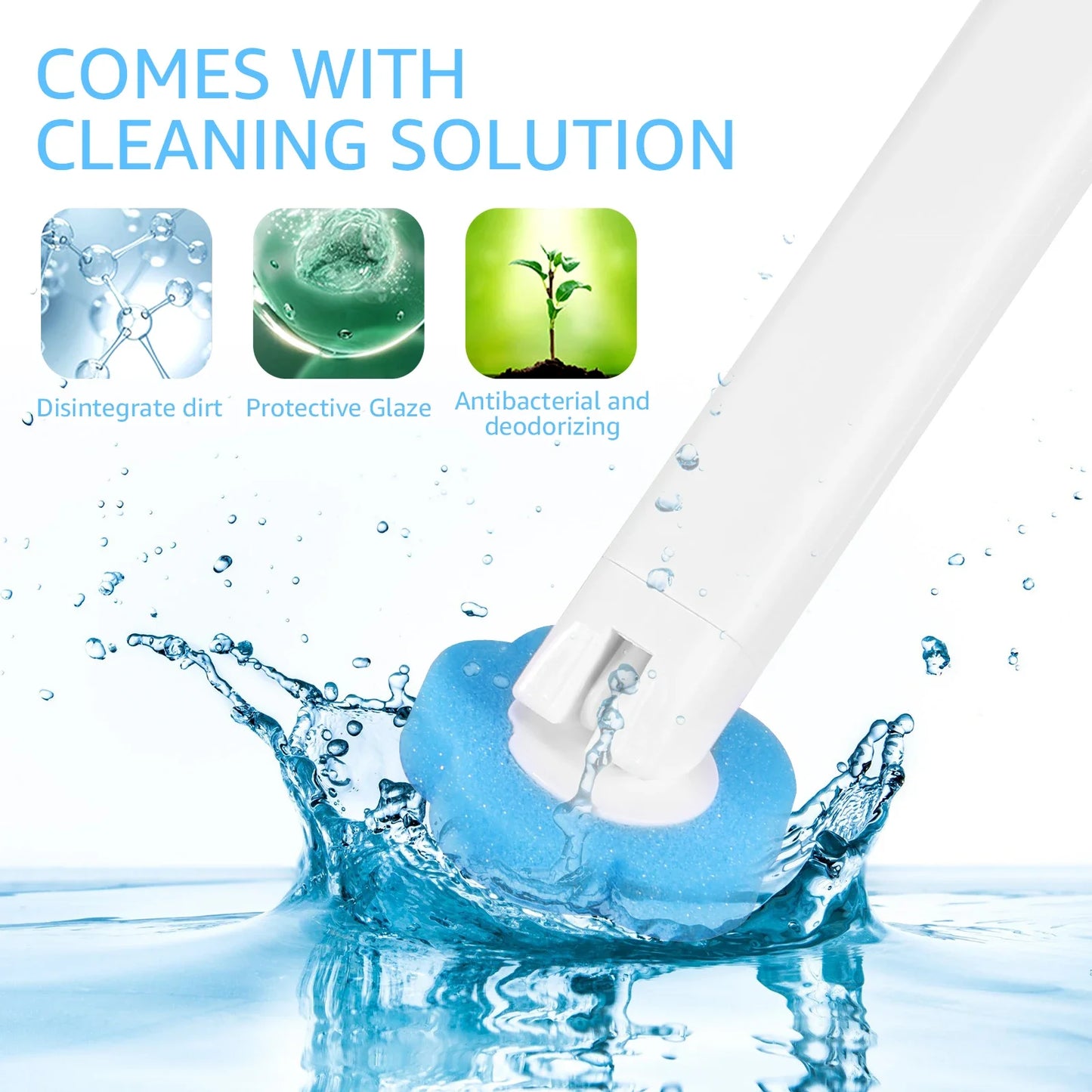 Smart Haven™ Wall-Mounted Disposable Toilet Brush with Refills – Long Handle Cleaner